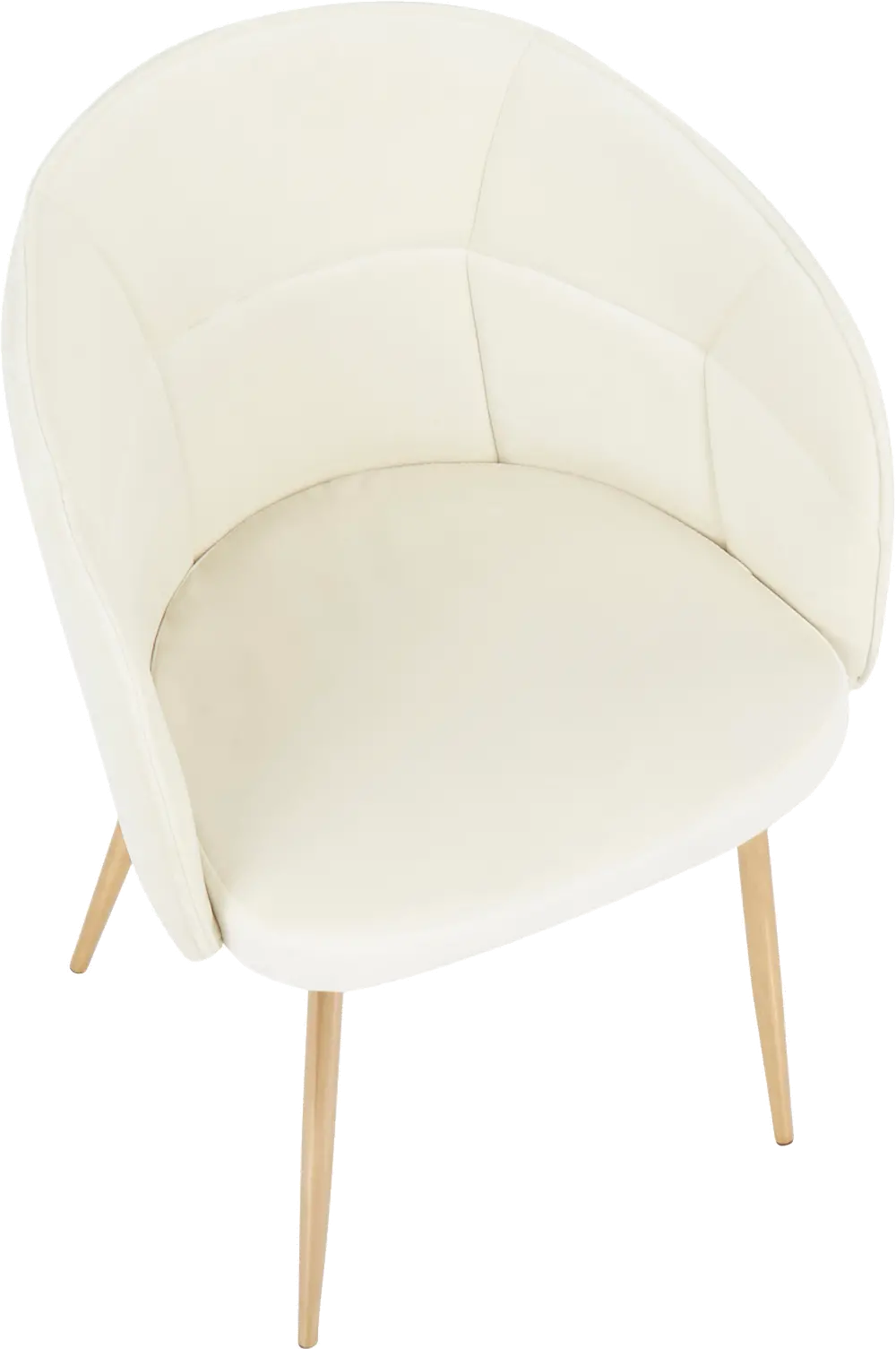 CH-LINDSY-AUVCR Contemporary Cream and Gold Dining Room Chair - Lindsey-1