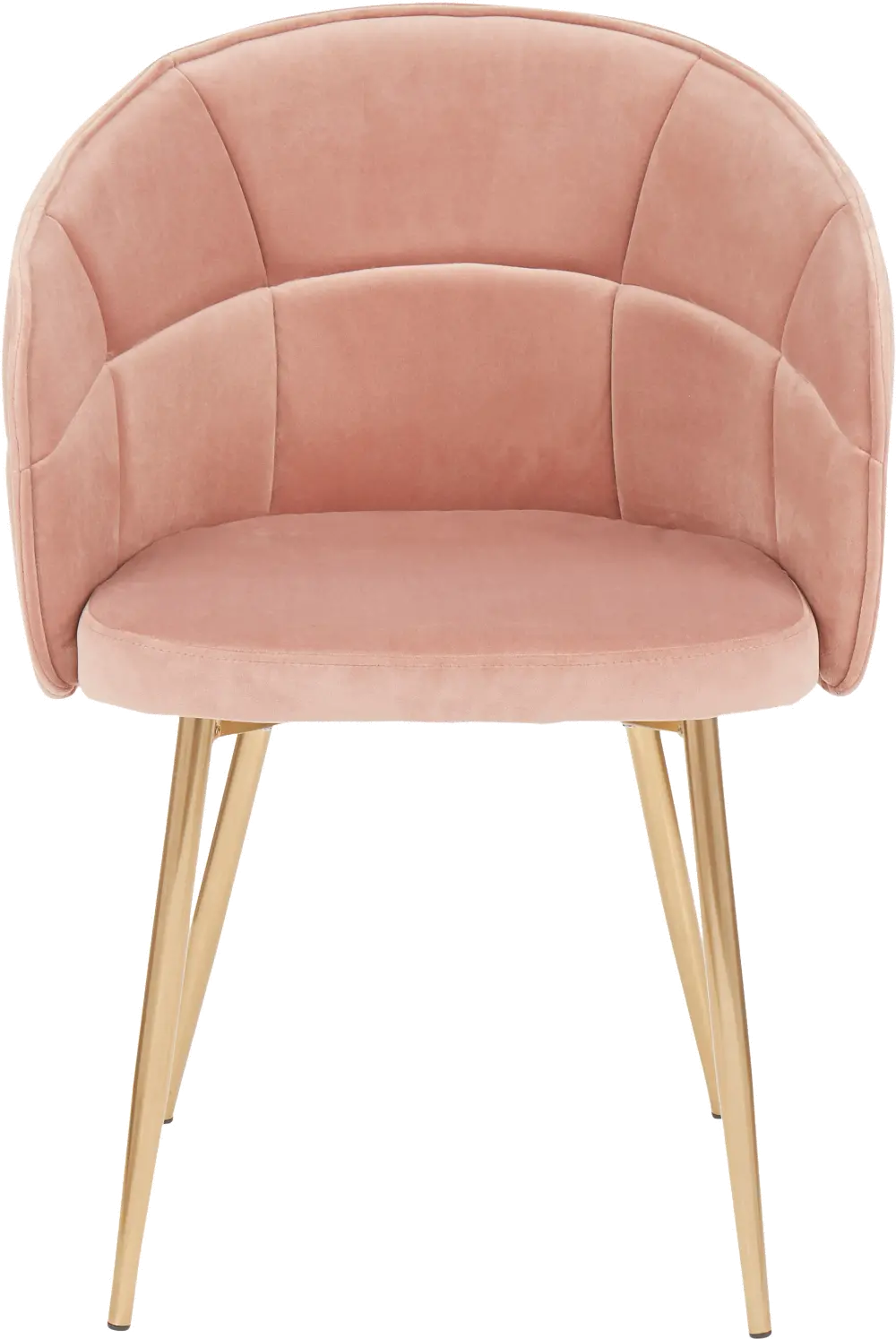 CH-LINDSY-AUVPK Contemporary Pink and Gold Dining Room Chair - Lindsey-1
