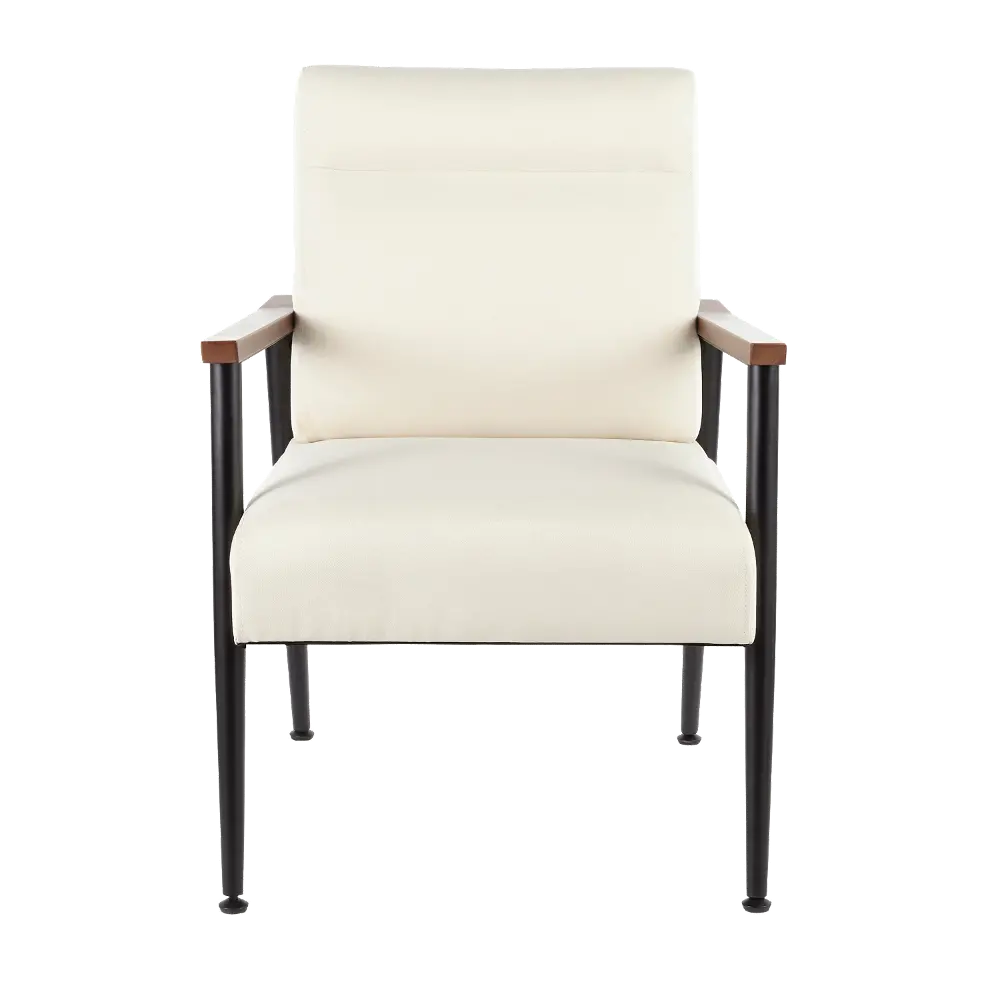 CHR-NIGIRI-BKCR Contemporary Upholstered Cream Armchair - Nigiri-1