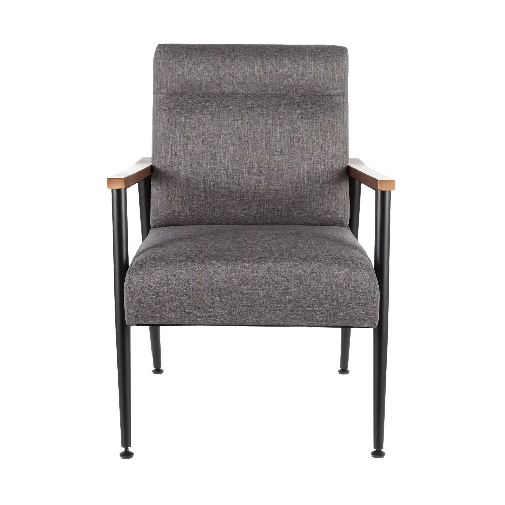 CHR-NIGIRI-BKDGY Contemporary Upholstered Dark Gray Armchair - Nigiri-1