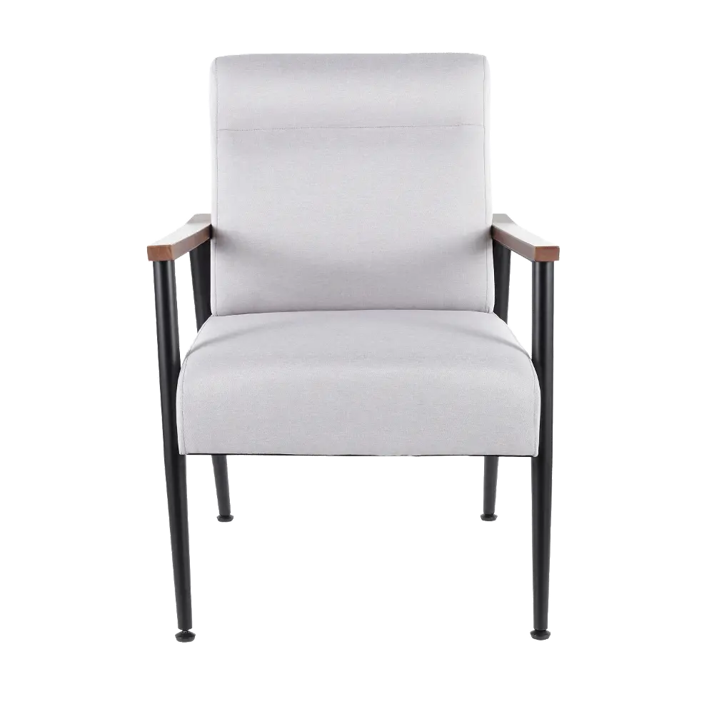 CHR-NIGIRI-BKLGY Contemporary Upholstered Light Gray Armchair - Nigiri-1