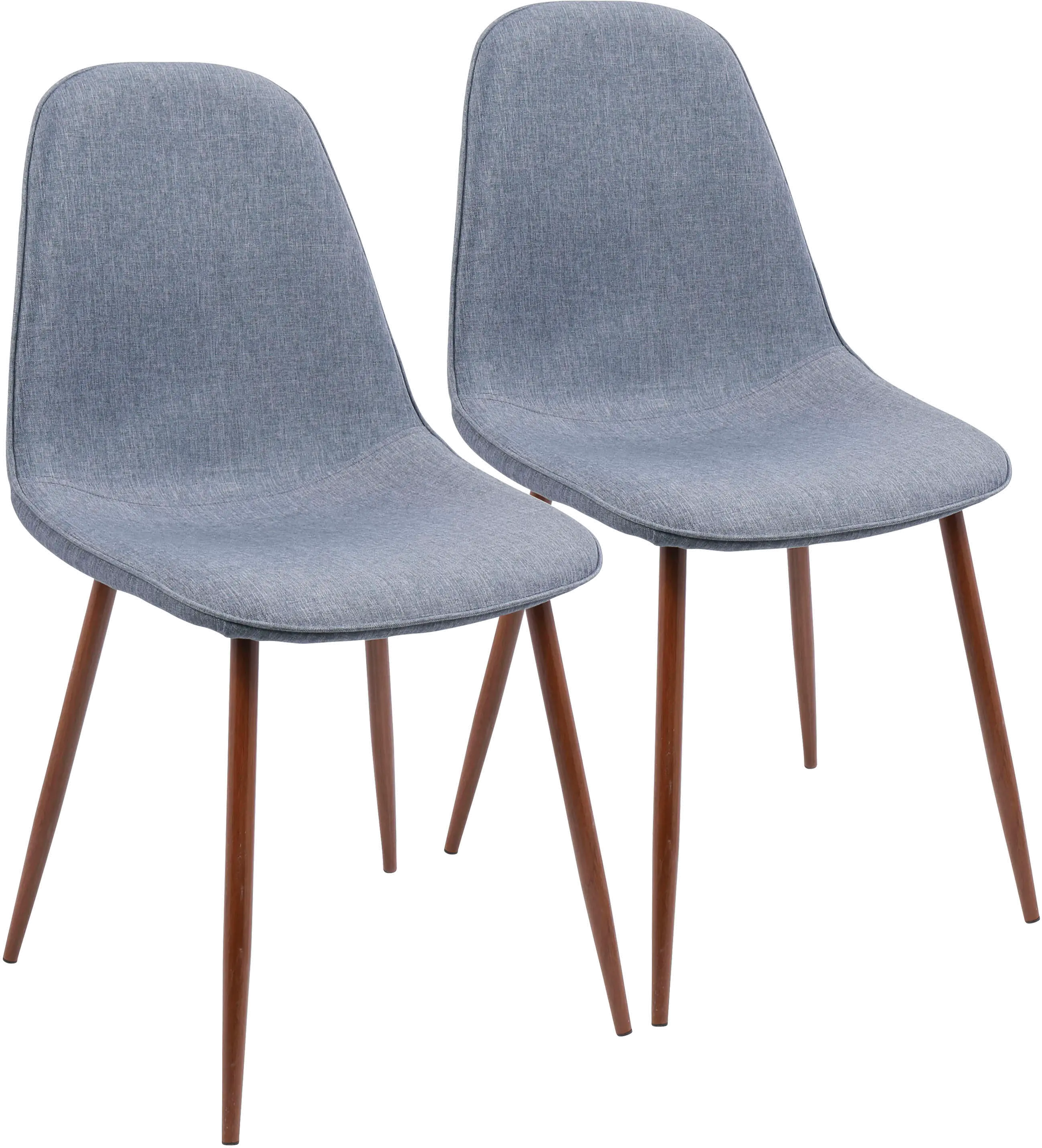Mid Century Blue Dining Room Chair (Set of 2) - Pebble