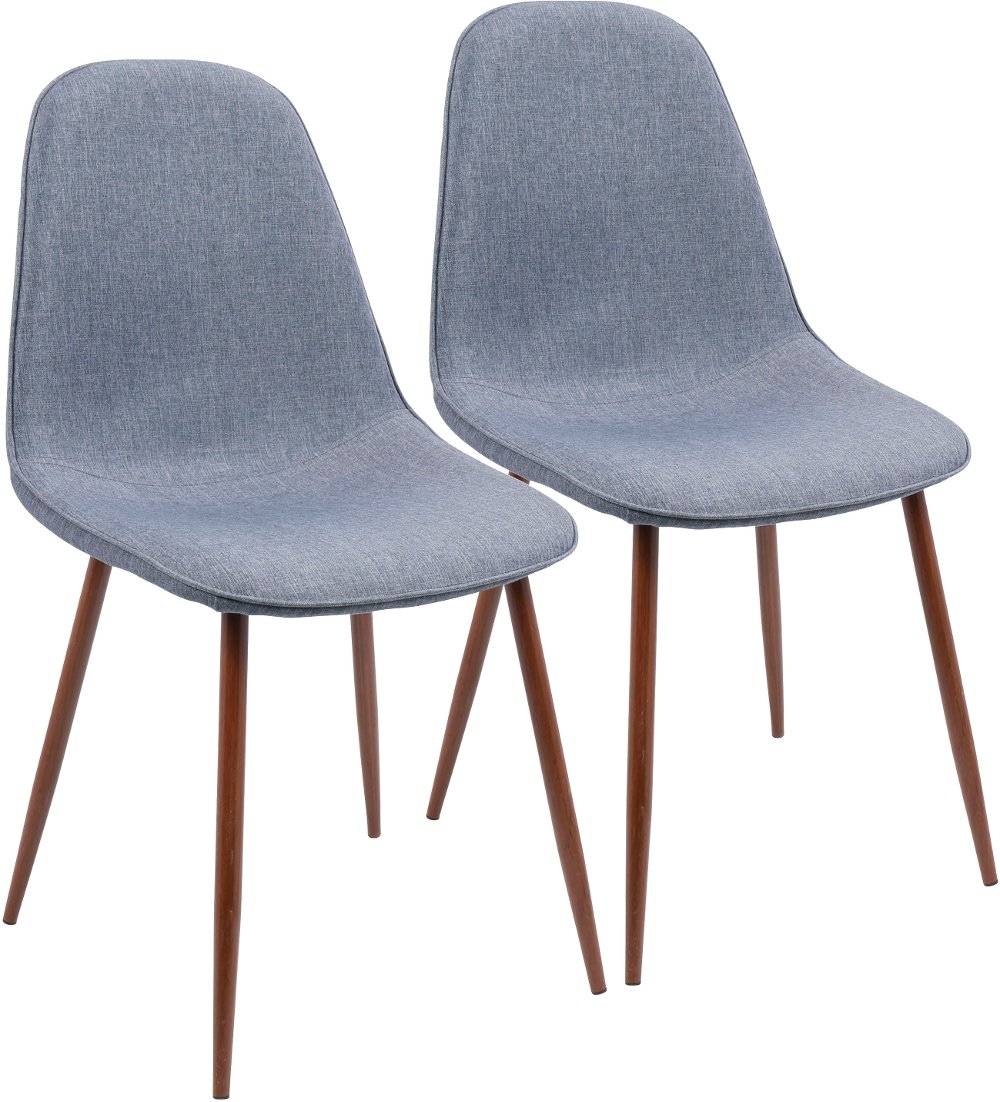 111766000 Mid Century Blue Dining Room Chair (Set of 2) - Pe sku 111766000