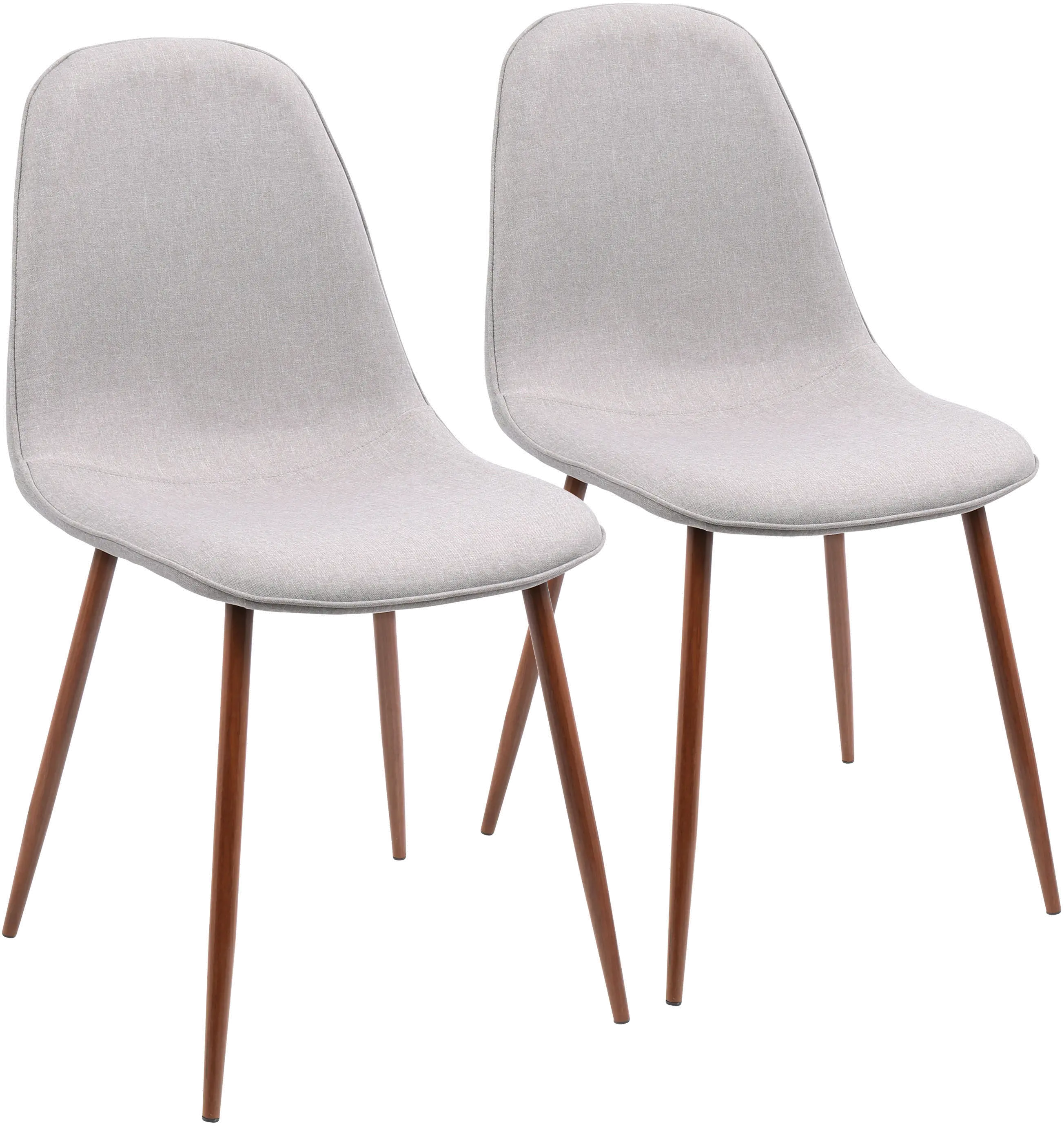 CH-PEBWL+GY2 Mid Century Light Gray Dining Room Chair (Set of 2 sku CH-PEBWL+GY2