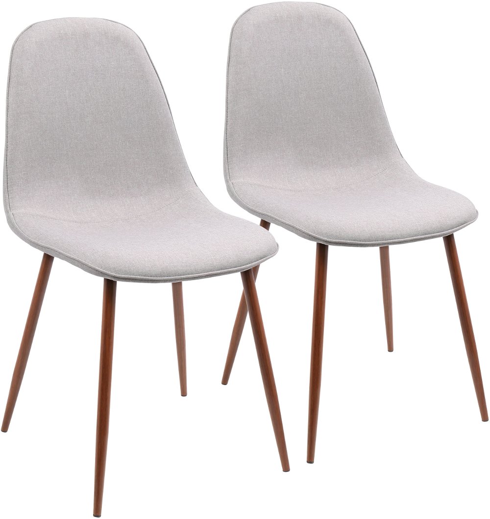 111766036 Mid Century Light Gray Dining Room Chair (Set of 2 sku 111766036