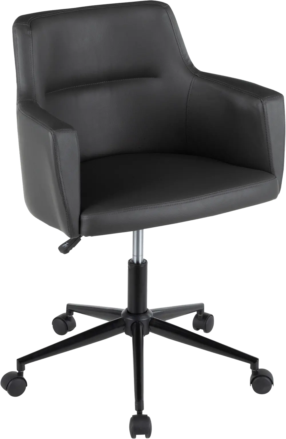 OC-ANDRW-PUGY Andrew Gray Faux Leather Office Chair-1