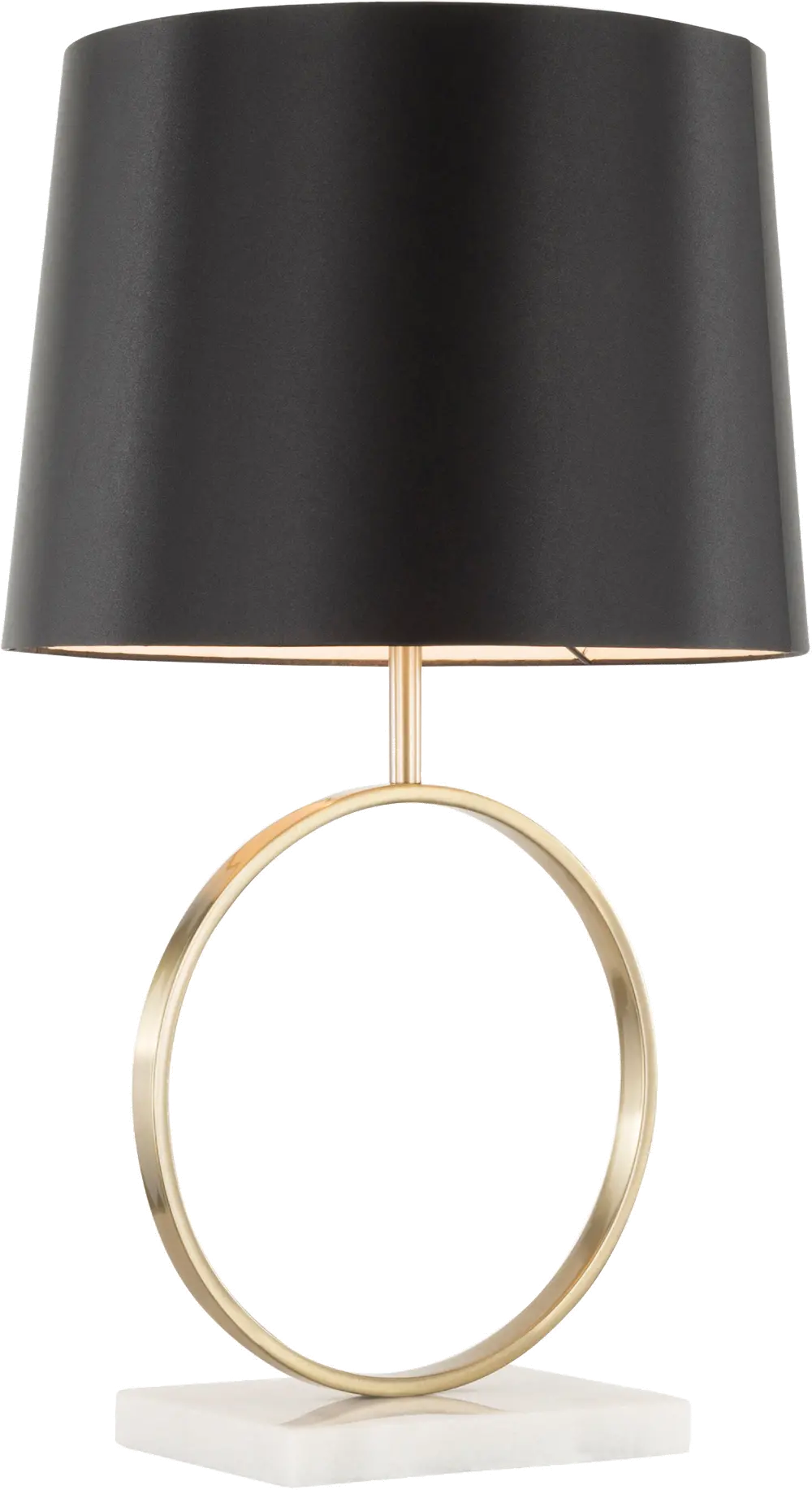 L-MOONTB Gold Metal Table Lamp with White Marble Base - Moon-1