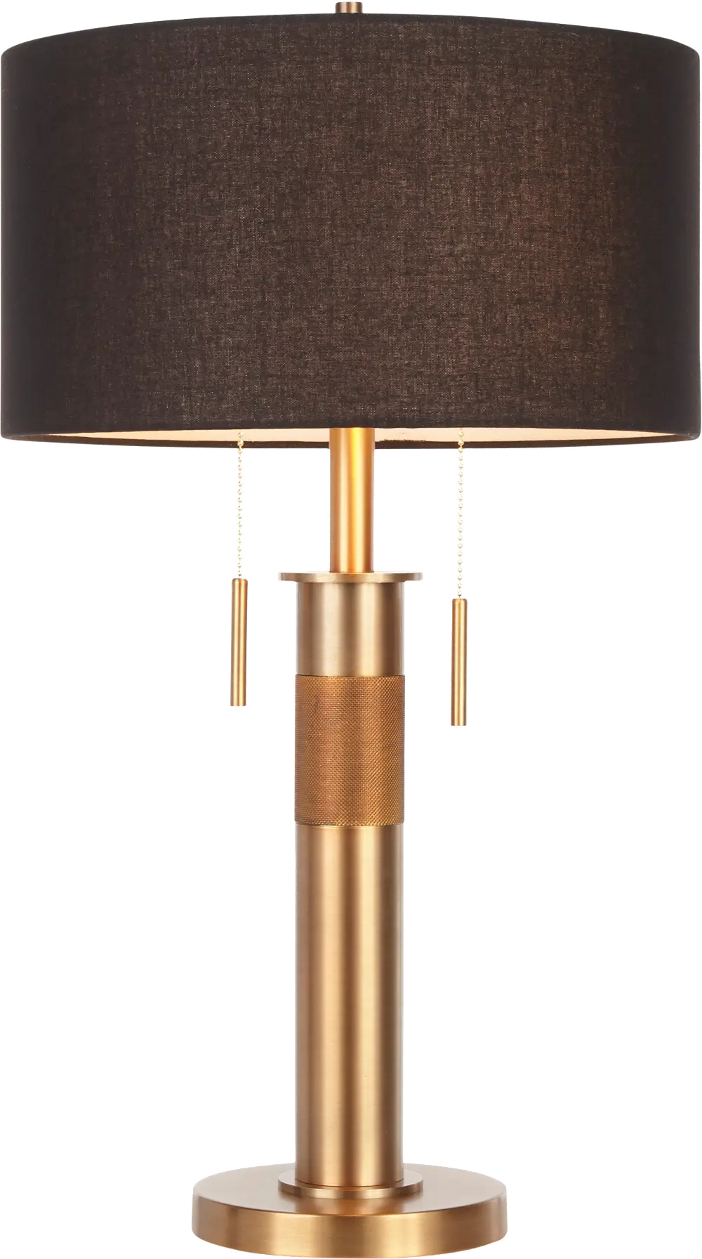 LS-TROPHTL-ABBK Antique Brass Industrial Table Lamp with Black Shade - Trophy-1