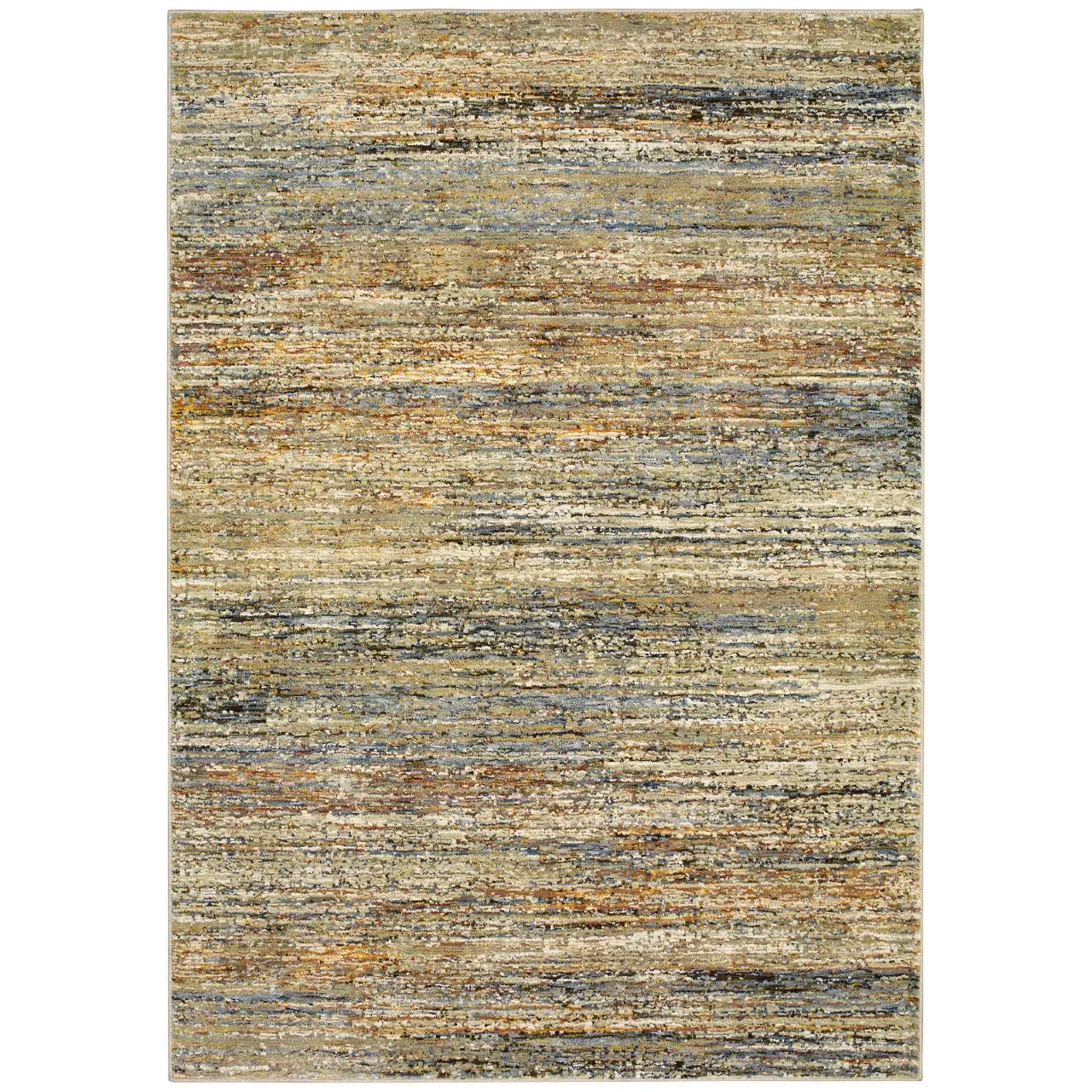 Atlas 5 x 8 Medium Casual Gold and Green Area Rug-1