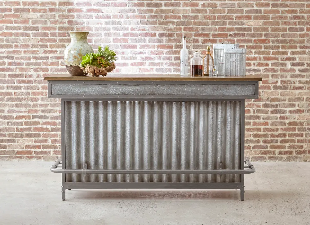 Metal and Wood Bar - Modern Eclectic-1