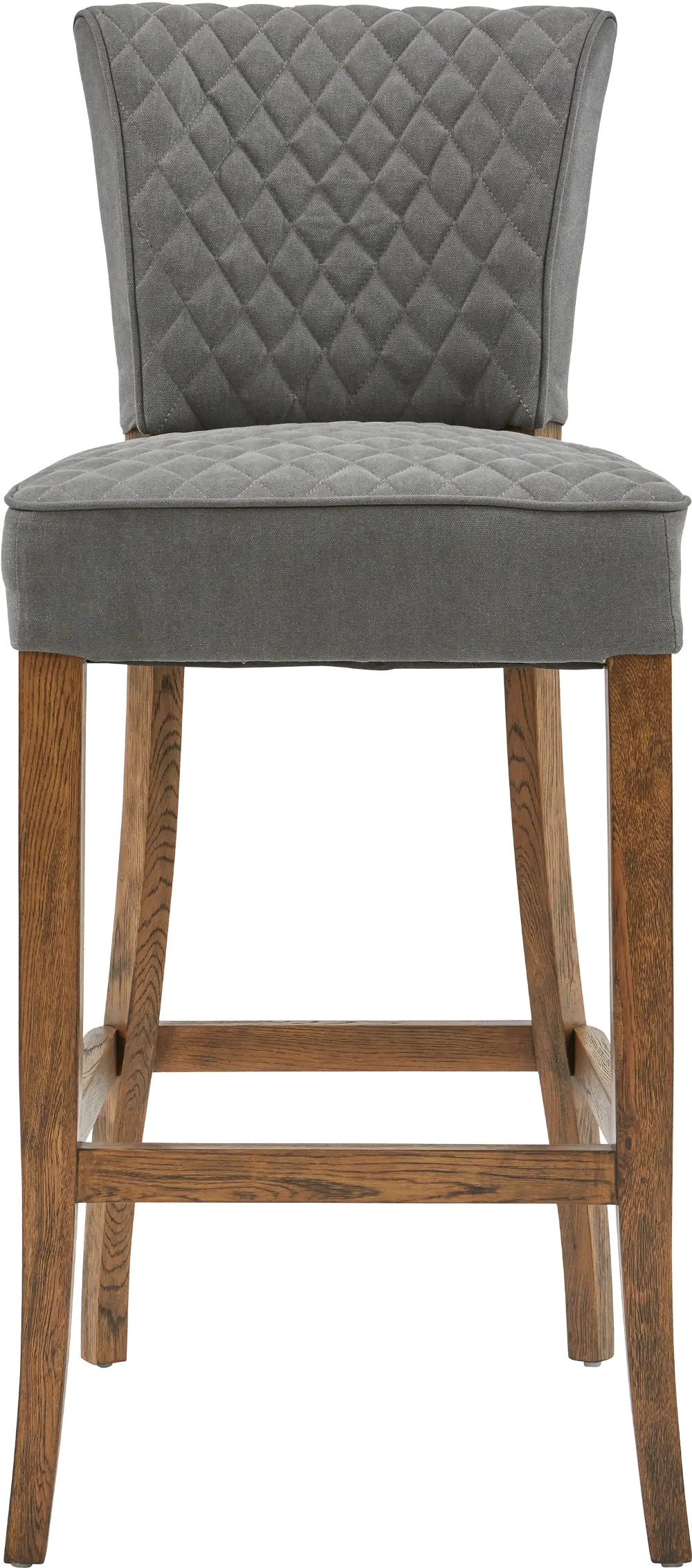 Gray Upholstered 30 Inch Bar Stool - Modern Eclectic-1