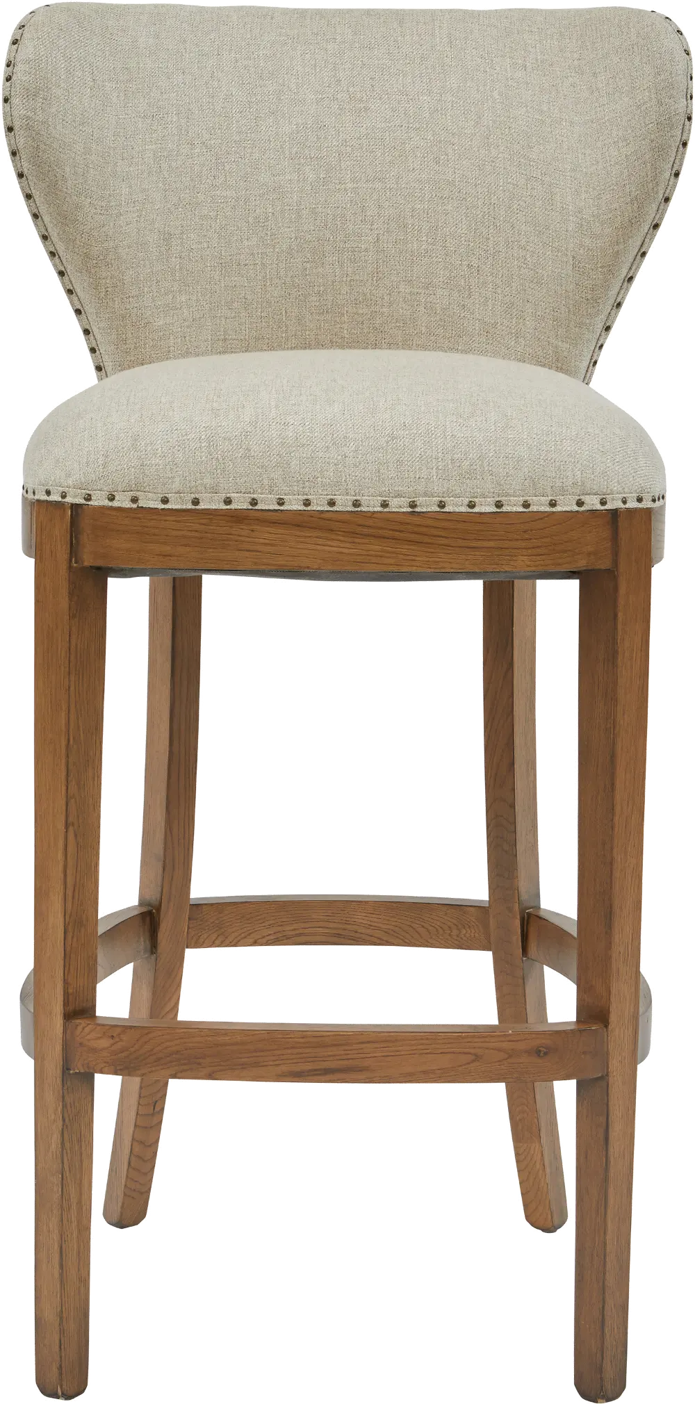 Farmhouse Light Brown 30 Inch Upholstered Bar Stool - Modern Eclectic-1