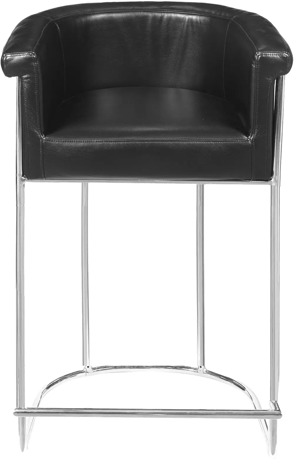 Club Style 30 Inch Faux Leather Bar Stool - Modern Eclectic-1