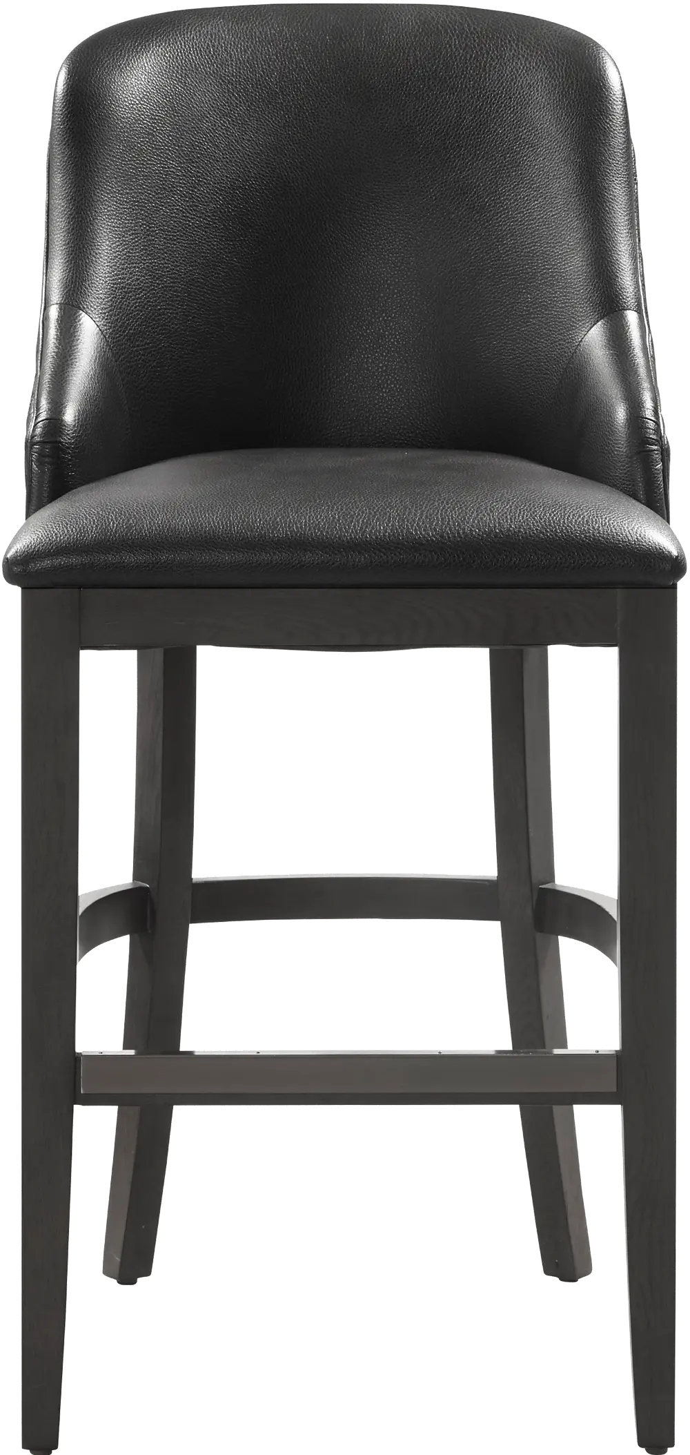 Contemporary Black 30 Inch Upholstered Bar Stool - Modern Eclectic-1