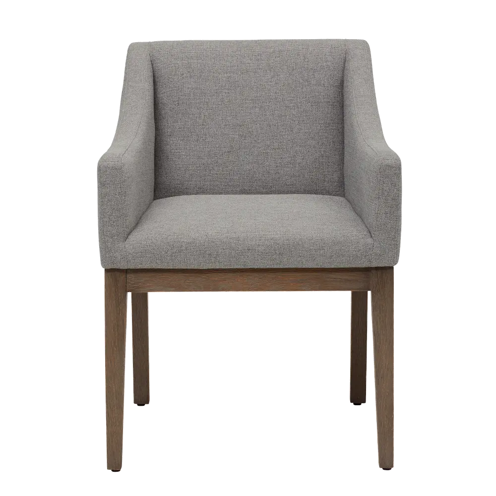 Modern Gray Upholstered Dining Room Chair - Modern Eclectic-1
