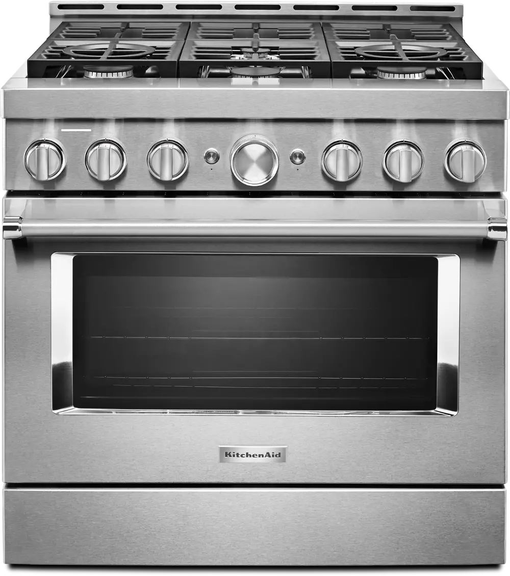 KFGC506JSS KitchenAid 5.1 cu ft Commercial Style Gas Range - 36 Inch Stainless Steel-1