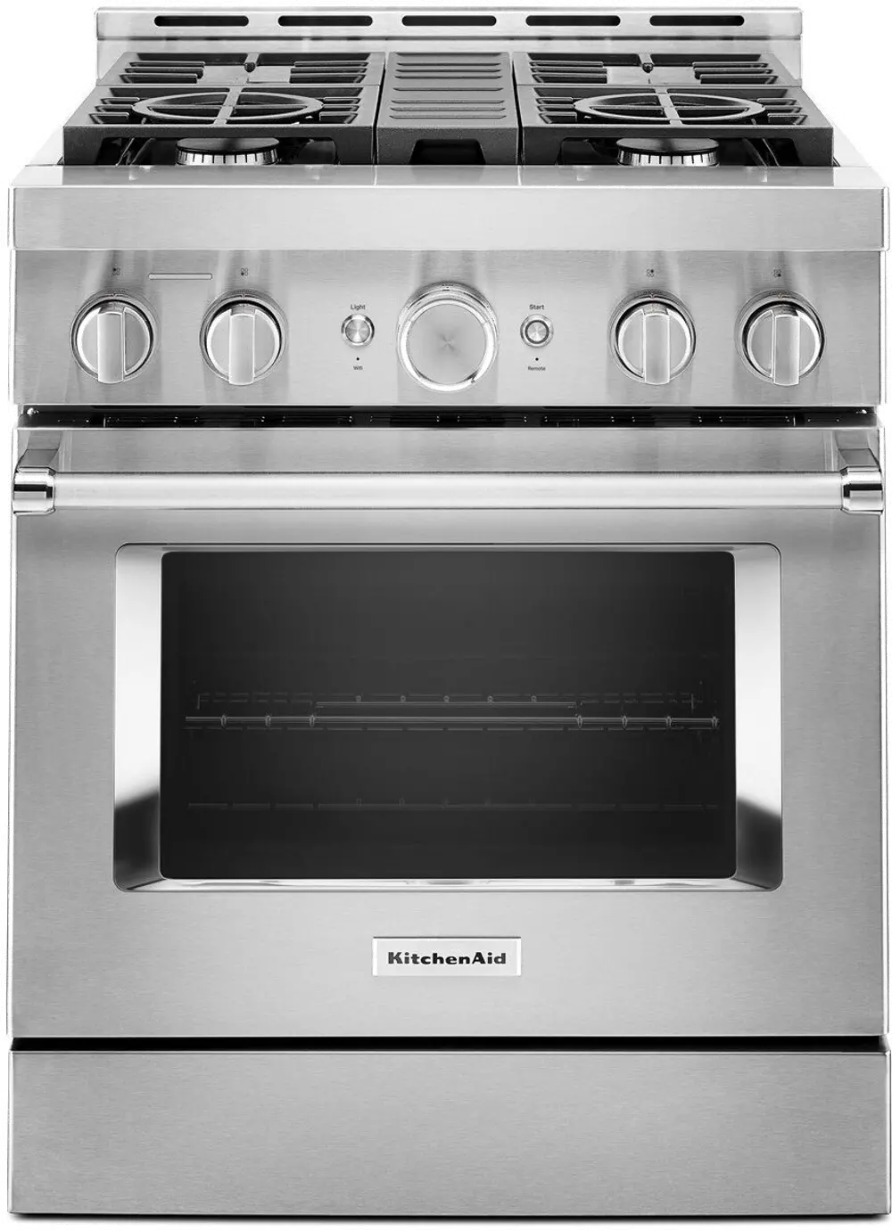 KFGC500JSS KitchenAid 4.1 cu ft Commercial Gas Range - 30 Inch, Stainless Steel-1