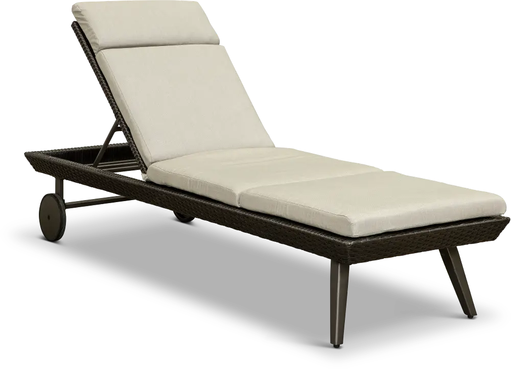 Portofino Patio Chaise Lounge with Sunbrella Cushion - Espresso-1