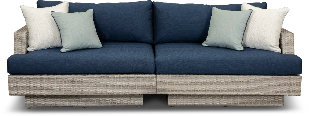 Portofino Patio Sofa with Sunbrella Fabric - Gray-1