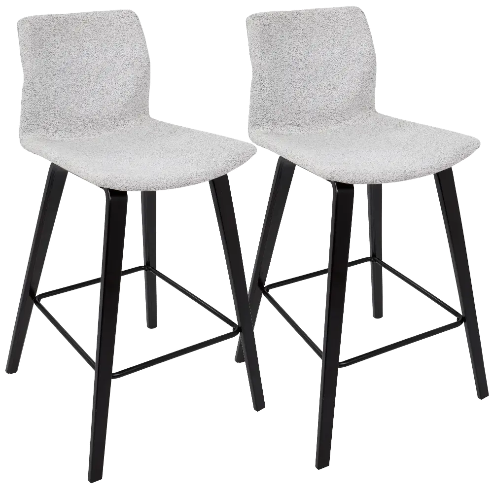 B26-CABO-E-LGY2 Light Gray Upholstered Counter Height Stool (Set of 2) - Cabo-1
