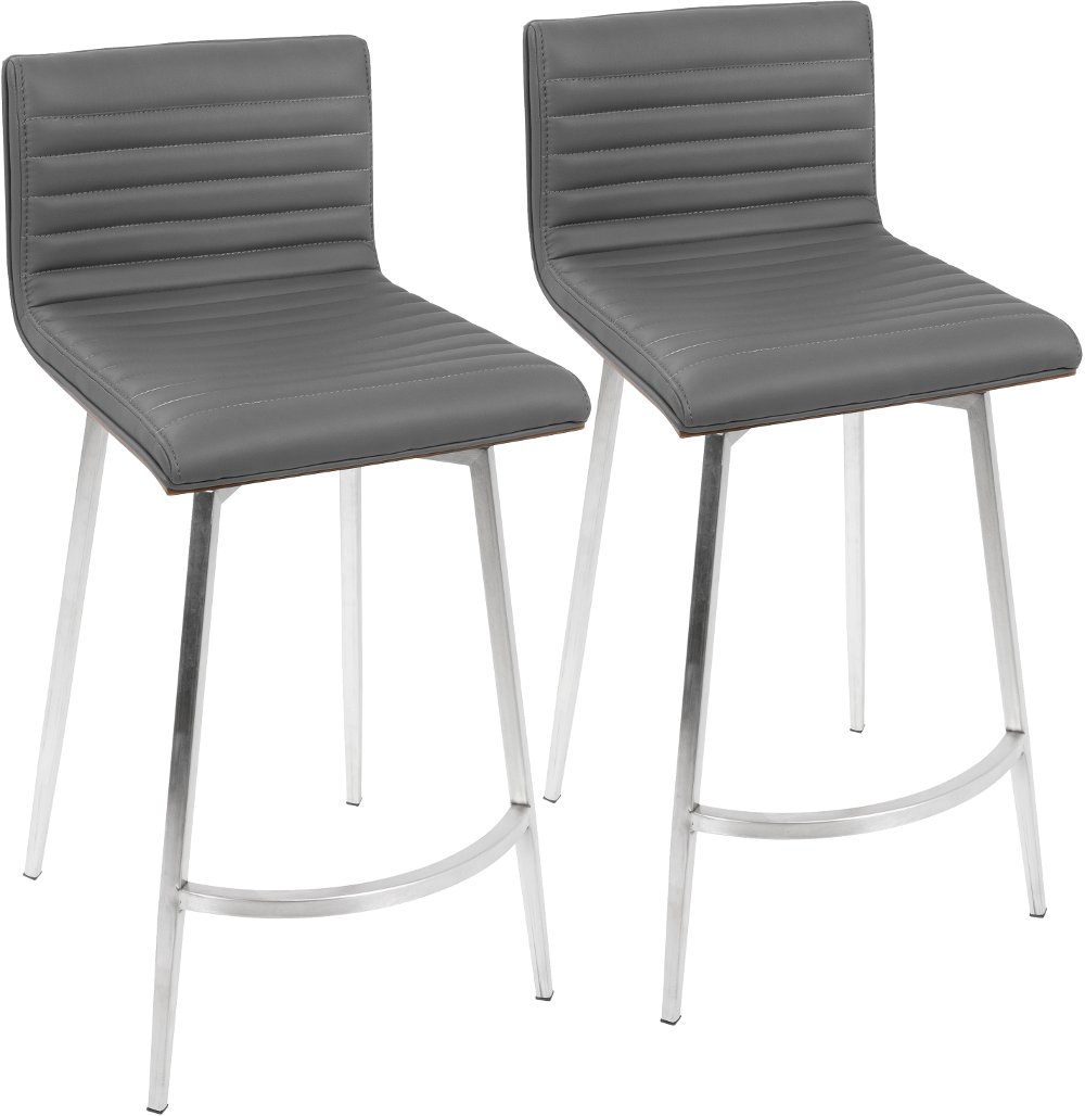 111775086 Contemporary Gray Swivel Counter Height Stool (Set sku 111775086