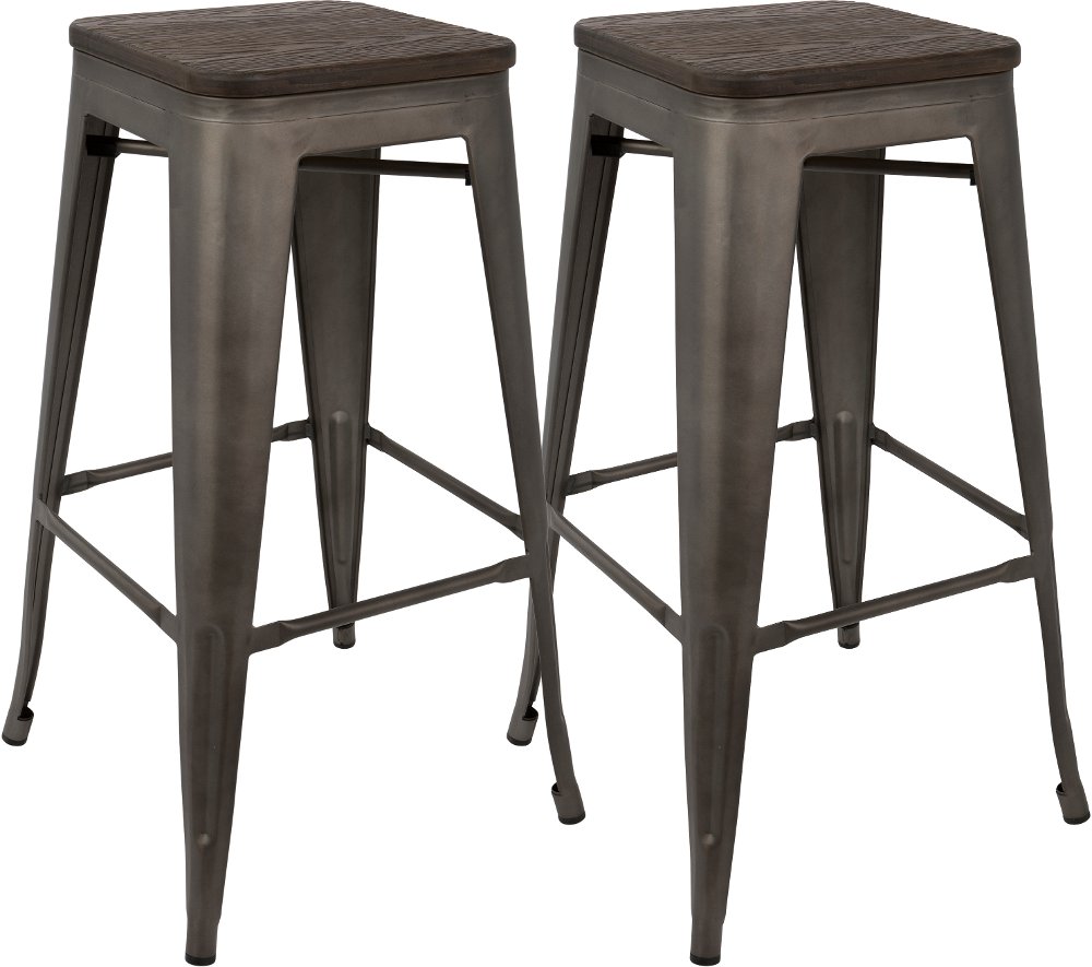 111775190 Oregon Espresso Metal Stackable Bar Stool, Set of  sku 111775190