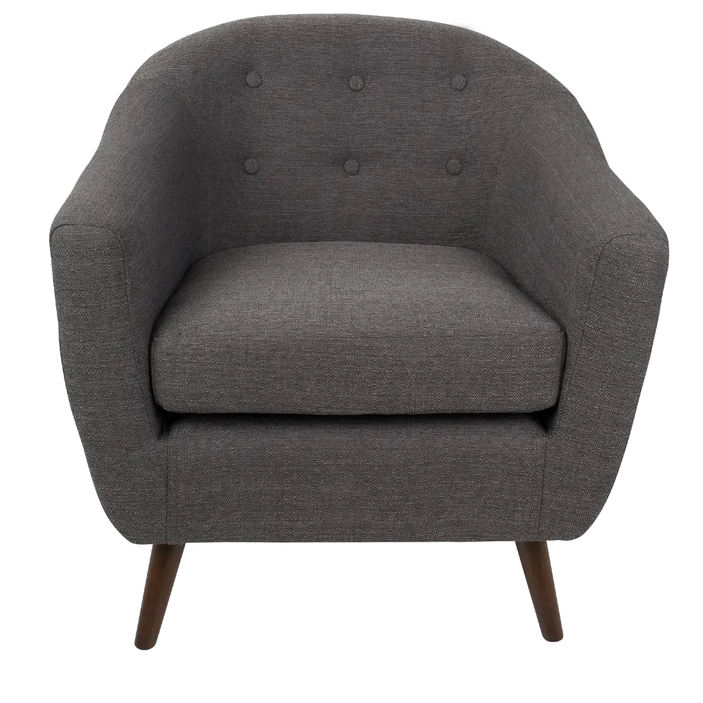 CHR-AH-RKWL-GY Mid Century Modern Gray Accent Chair - Rockwell-1