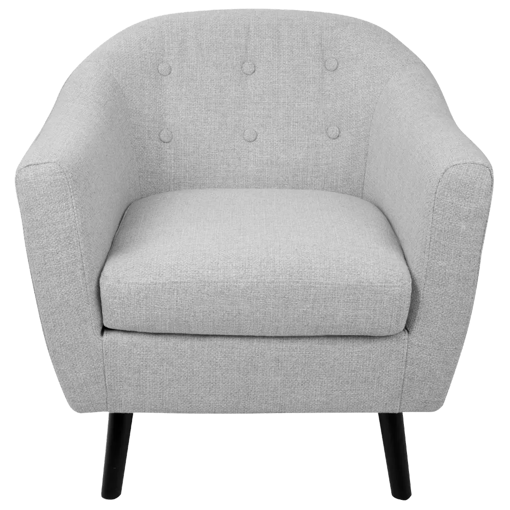 CHR-AH-RKWL-NLGY Mid Century Modern Light Gray Accent Chair - Rockwell-1