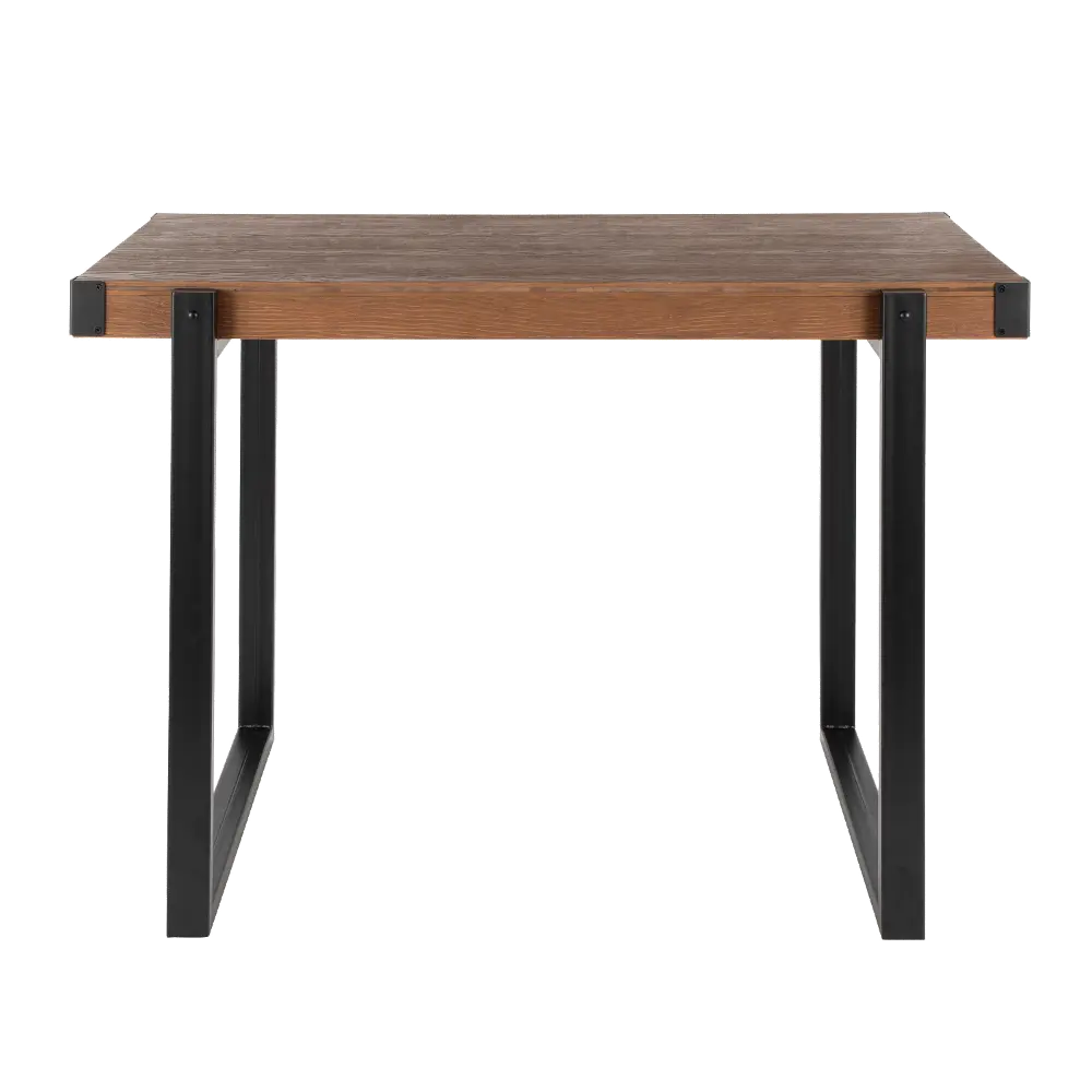 T36-ODESA-BK-BN Black Metal and Brown Industrial Counter Table - Odessa-1
