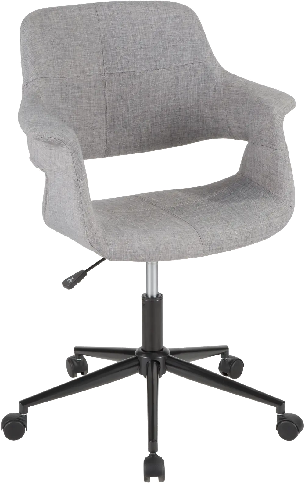 OC-VFL-BK-GY Mid Century Gray Office Chair - Vintage Flair-1