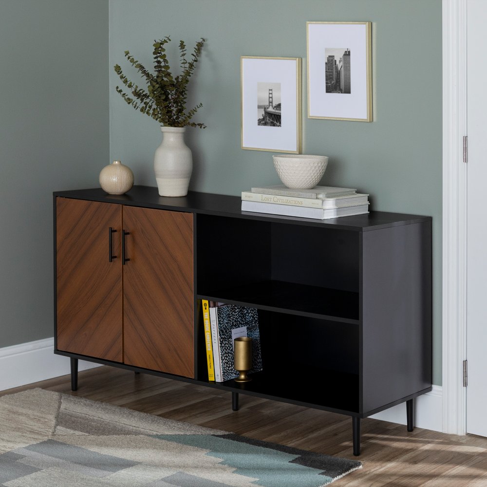 Modern black 58 inch TV Stand - Walker Edison