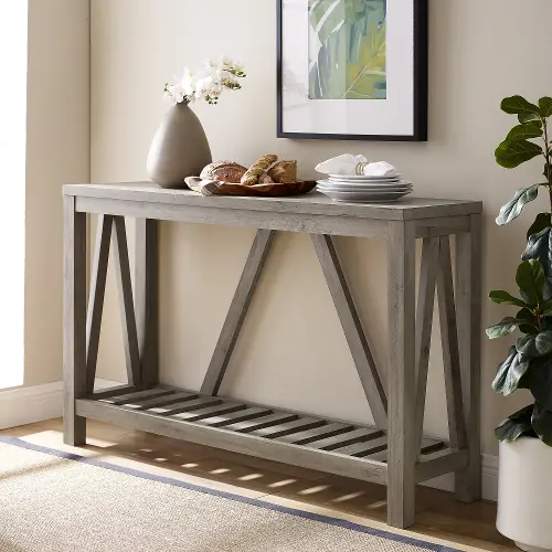Rustic Gray Entryway Table A Frame Walker Edison RC Willey