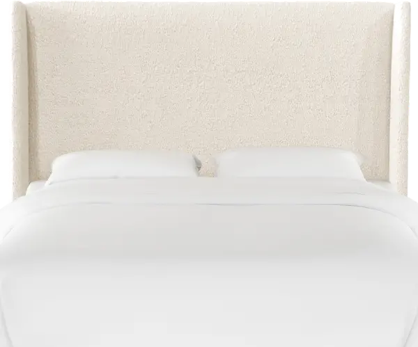Sheepskin Natural White Queen, White Headboard And Bed Frame Queen