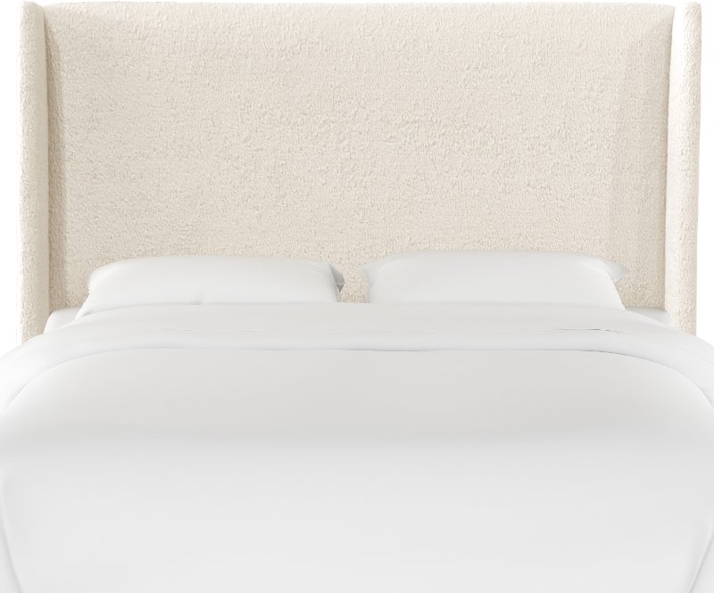Sheepskin Natural White King, Upholstered Bed Frame King