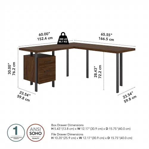 Modway Walnut White Floating Corner Desk Review