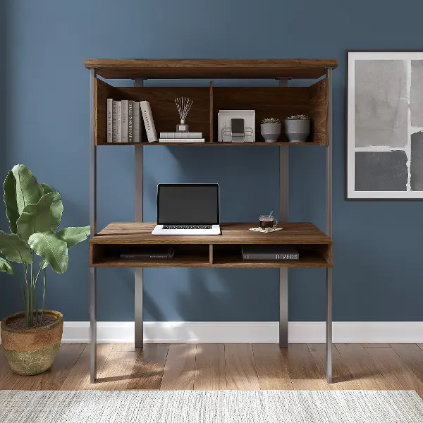 Walnut Small Computer Desk With Hutch Architect Rc Willey Walnut Small Computer Desk With Hutch, Compact Computer Armoire Furniture