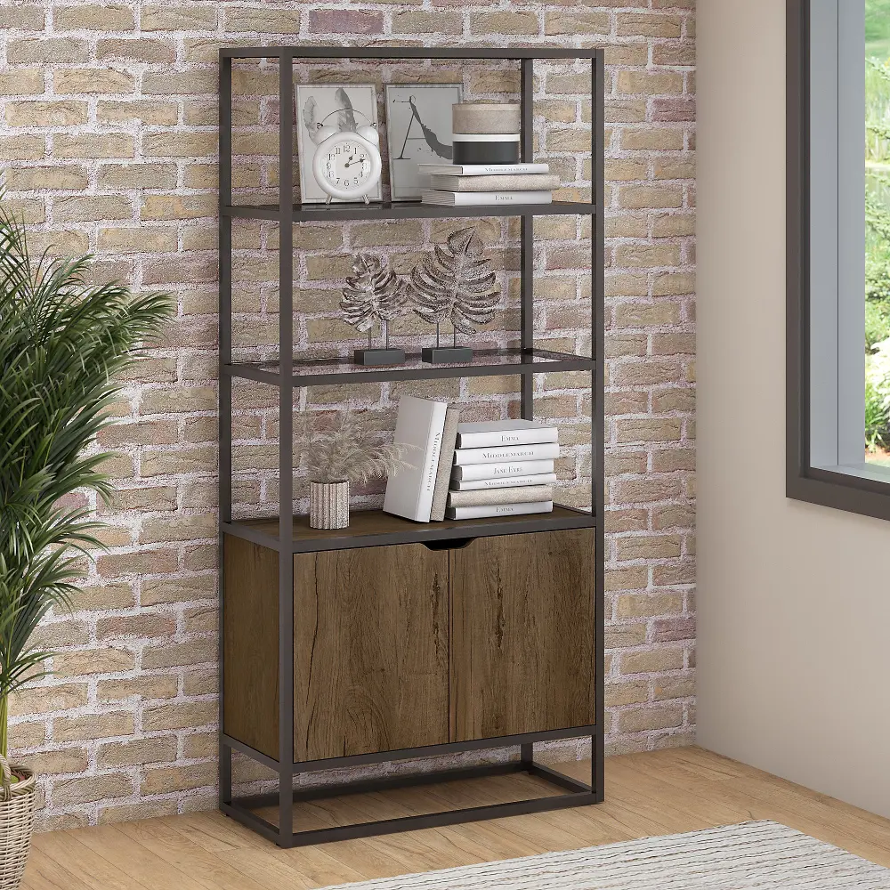 ATB130RB-03 Anthropology Rustic Brown 5 Shelf Bookcase-1