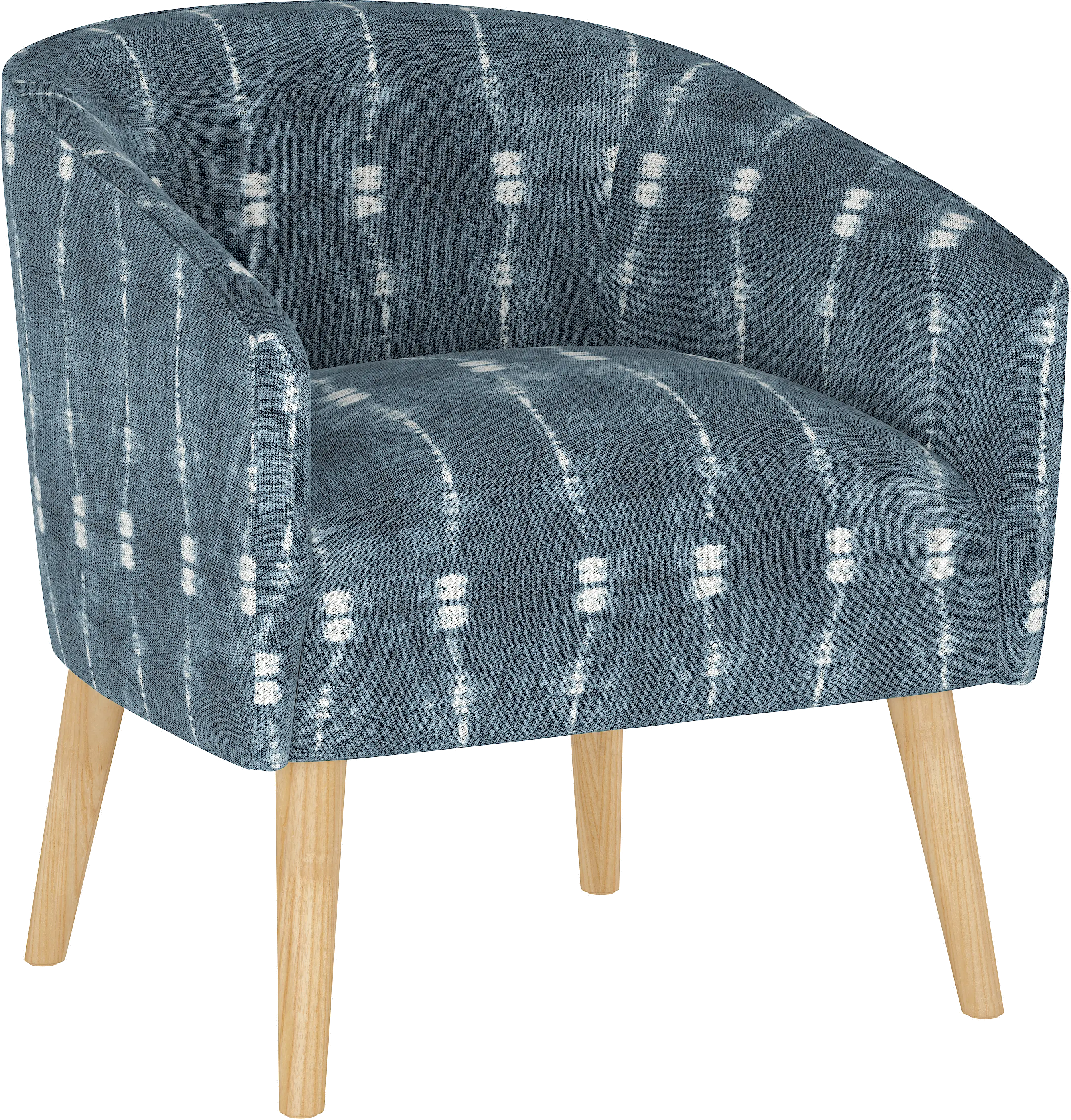 Deco Indigo Blue Ikat Accent Chair - Skyline Furniture