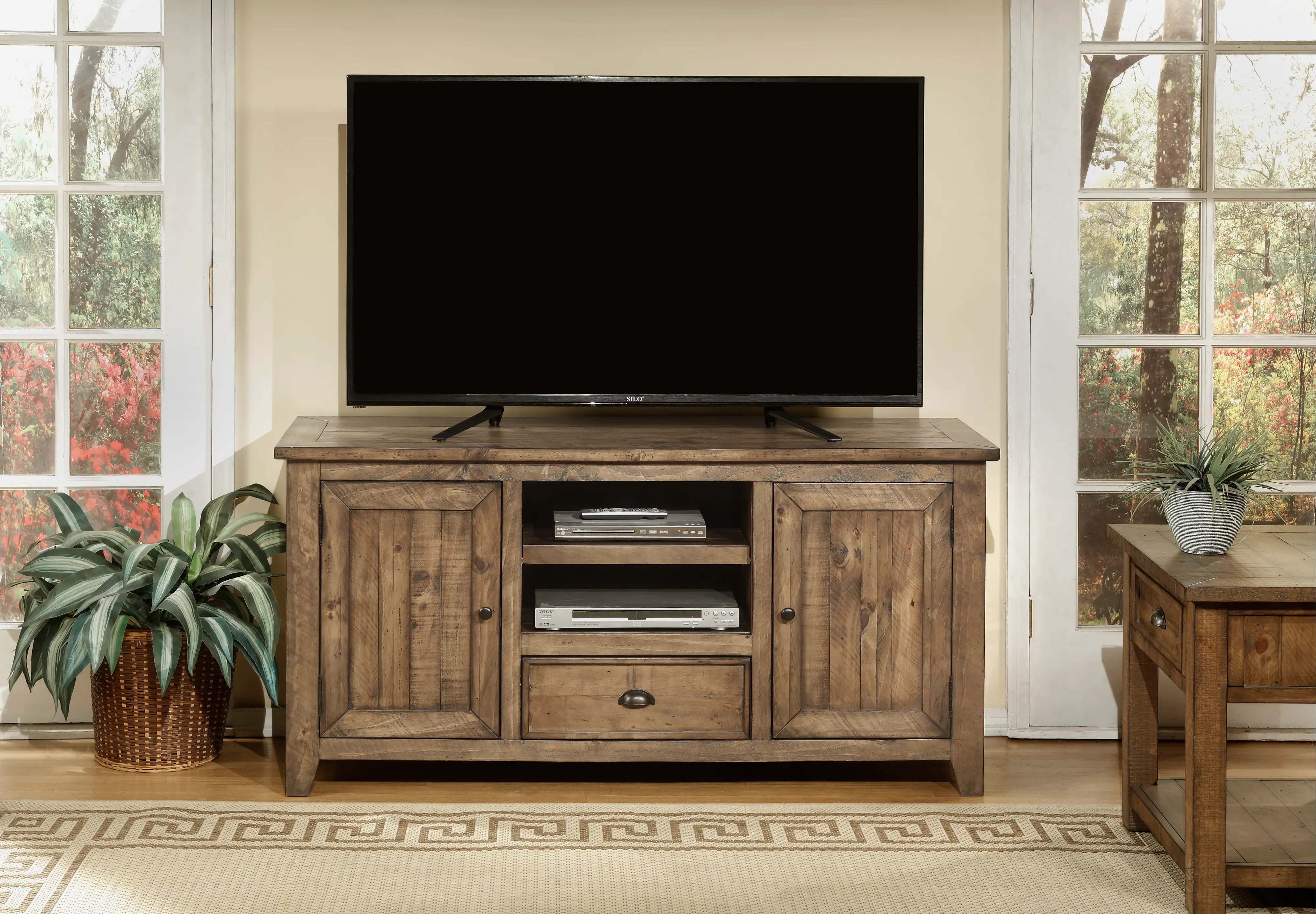 Natural Wood 60 Inch TV Stand
