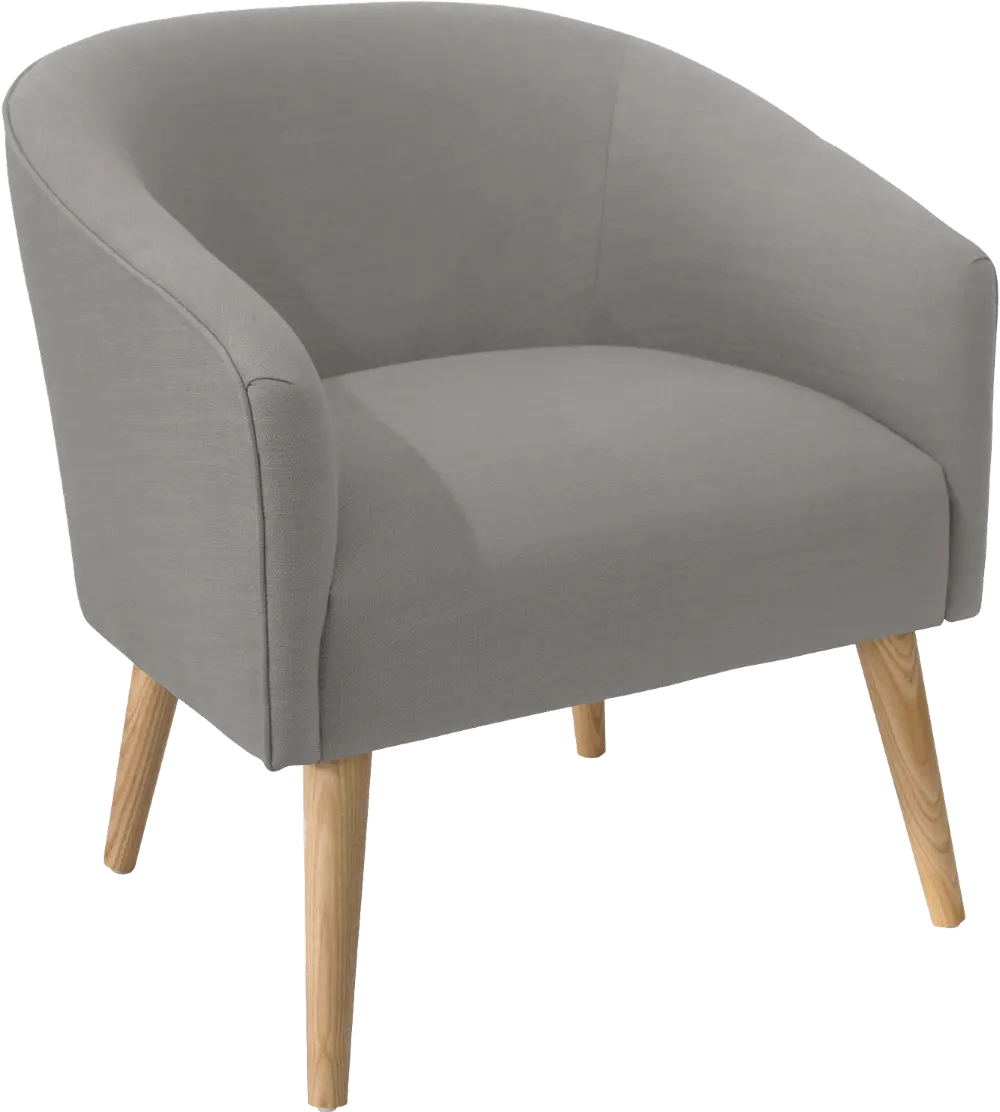 47-1NATLNNGR Modern Linen Gray Deco Accent Chair-1