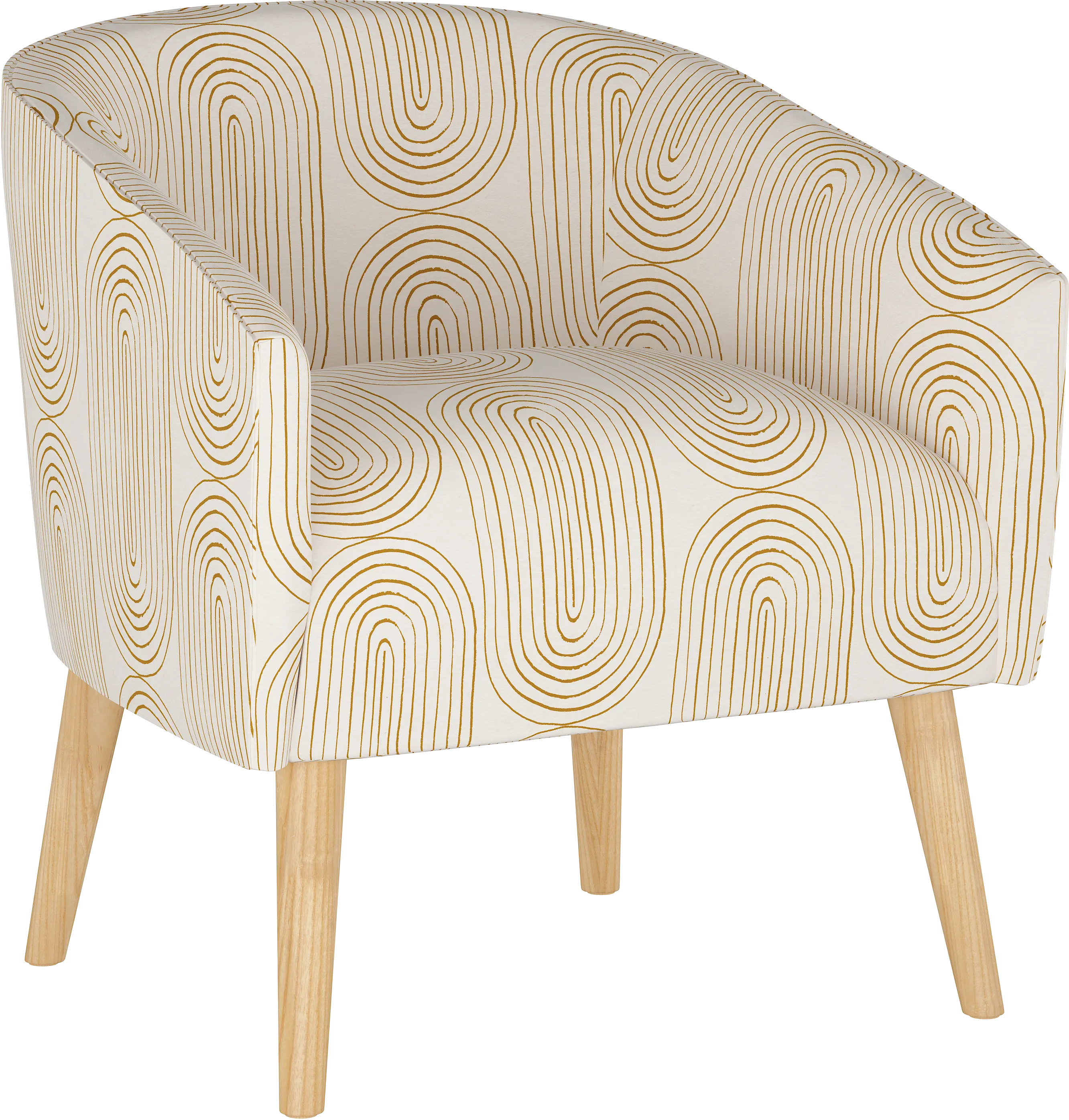 47-1NATOBLMST Deco Mustard Oblong Accent Chair - Skyline Furnitu sku 47-1NATOBLMST