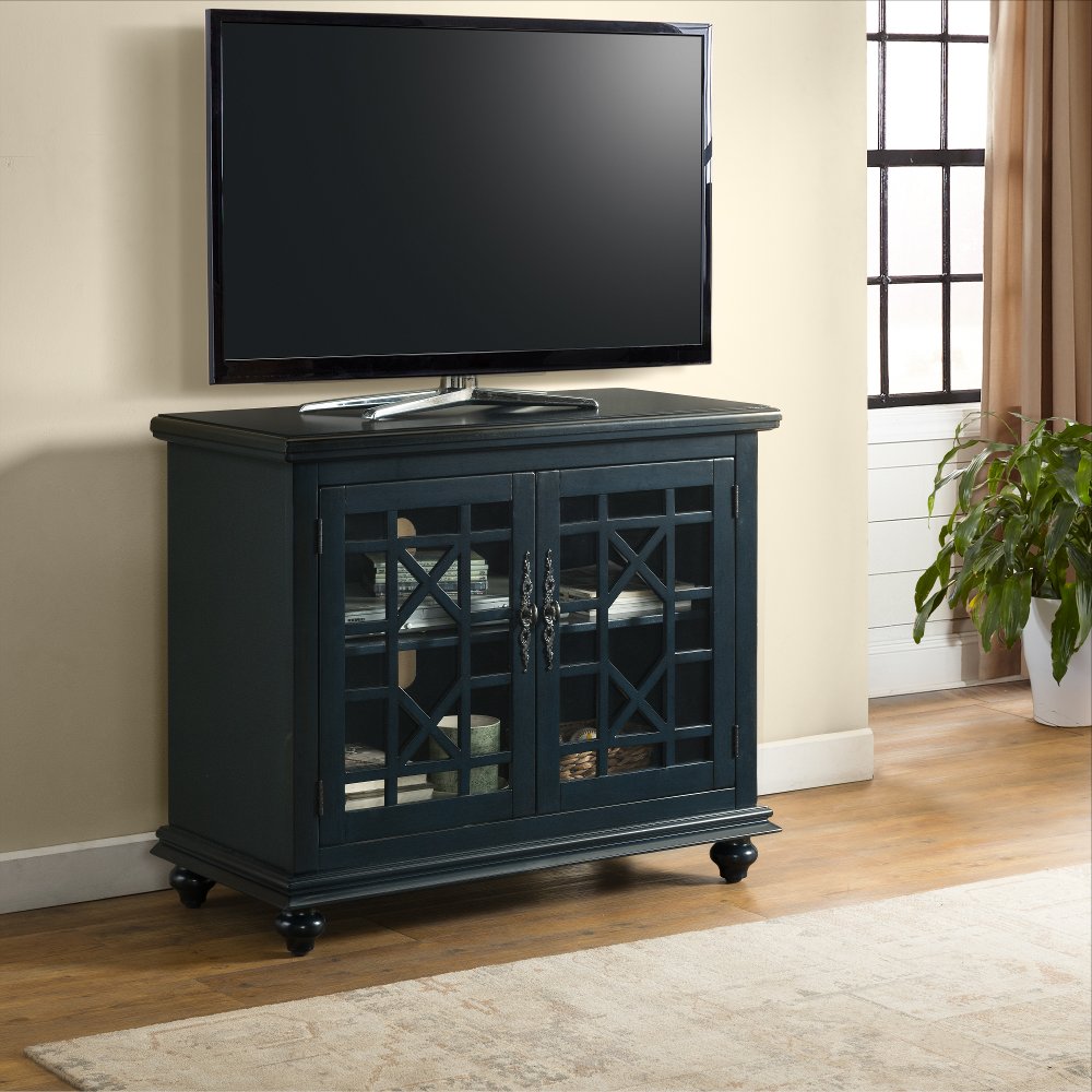 111785456 Jules Navy Blue 38 inch TV Stand sku 111785456