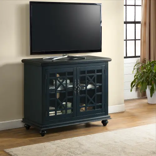 1st Choice Retro Glass Corner Teal Cabinet - Perfect for Small Spaces