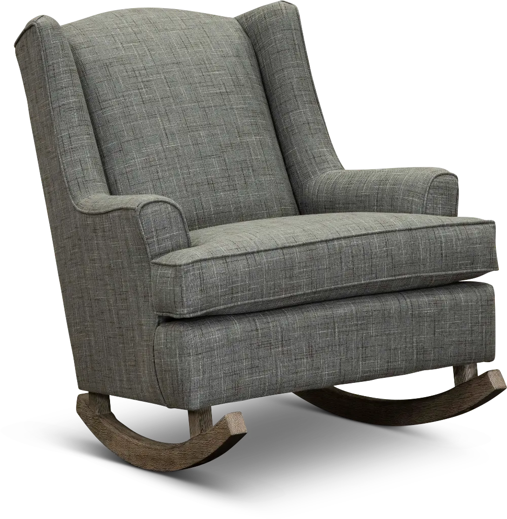Plaid Gray Rocking Chair - Willow-1