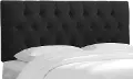 542QVLVBLC Julia Velvet Black Tufted Queen Upholstered Headboard - Skyline Furniture