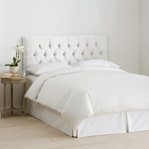 White velvet headboard queen hotsell