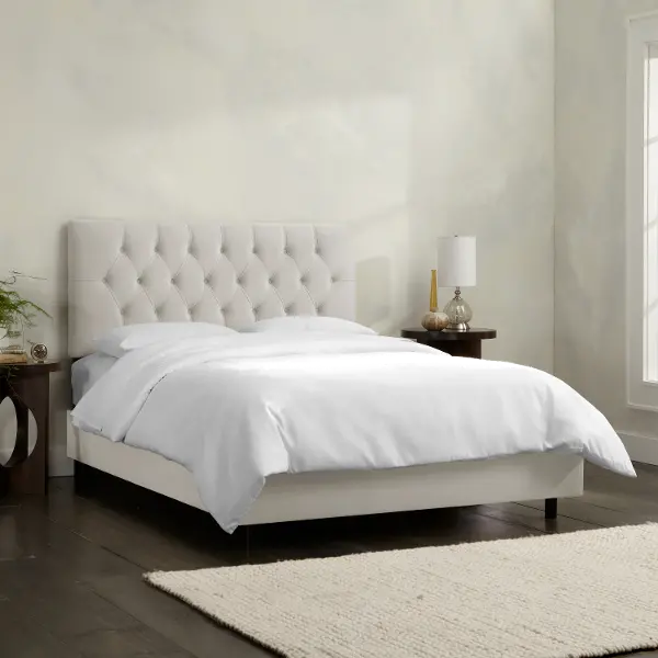 Tufted Velvet Gray King Upholstered Bed Rc Willey Tufted Velvet Gray King Upholstered Bed, Upholstered Bed Frame King Grey