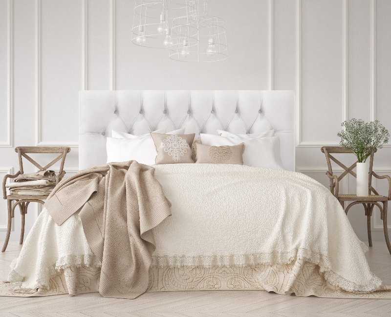 Tufted Velvet White King Upholstered, White Tufted King Bed