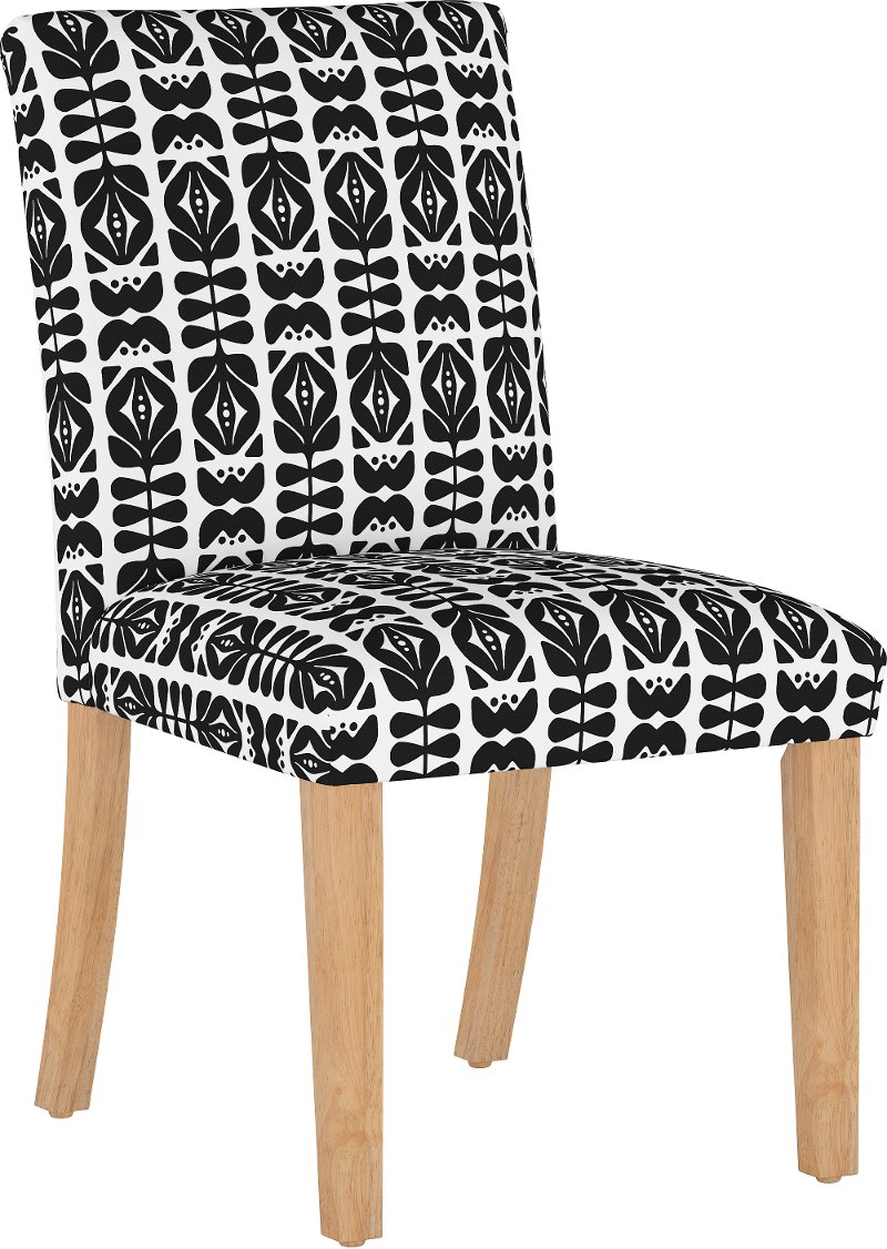 Black Upholstered Dining Room Chair, Black Fabric Dining Room Chairs