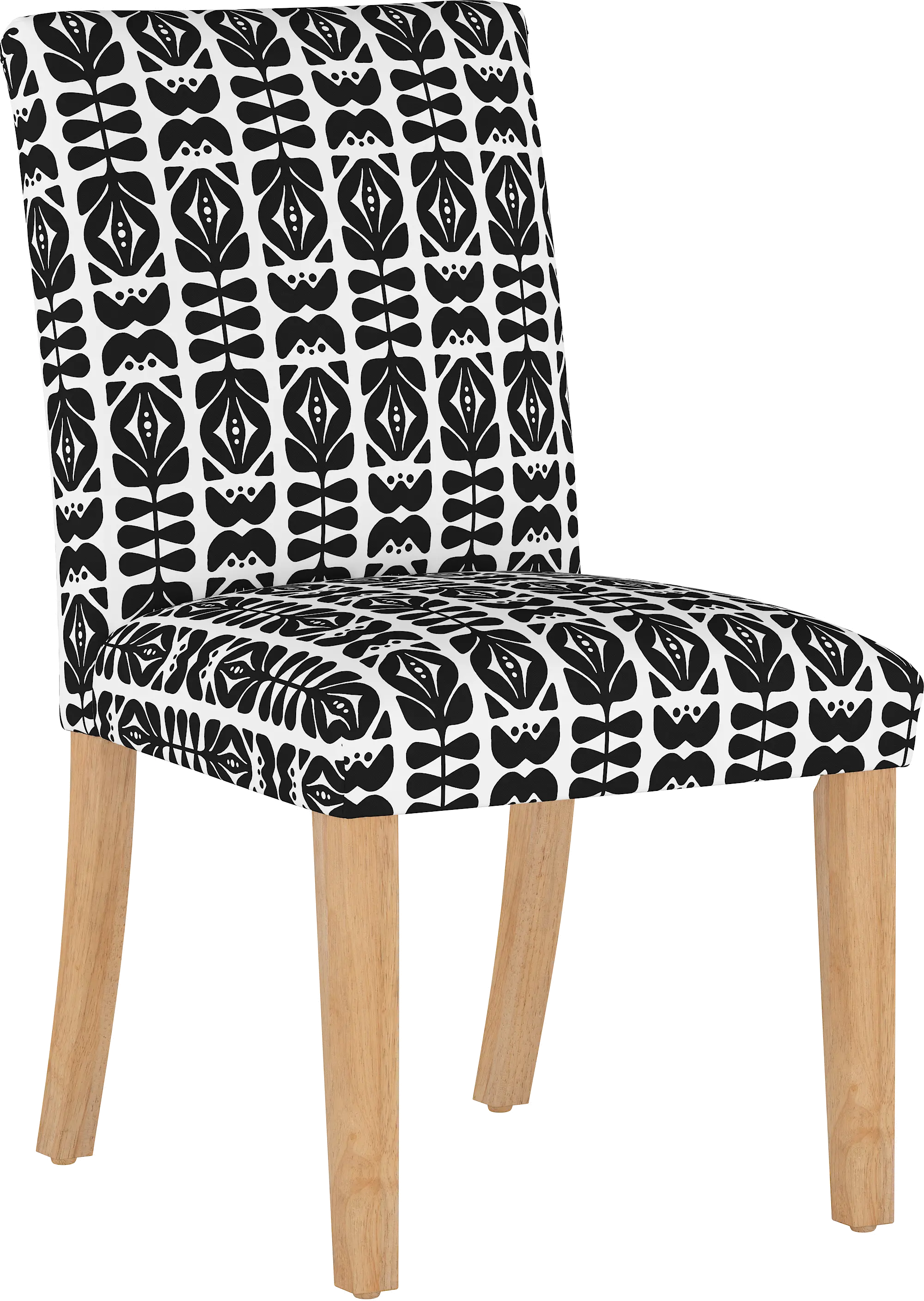 63-6NATOSLBLBLK Jennifer Black Upholstered Dining Chair - Skyline  sku 63-6NATOSLBLBLK
